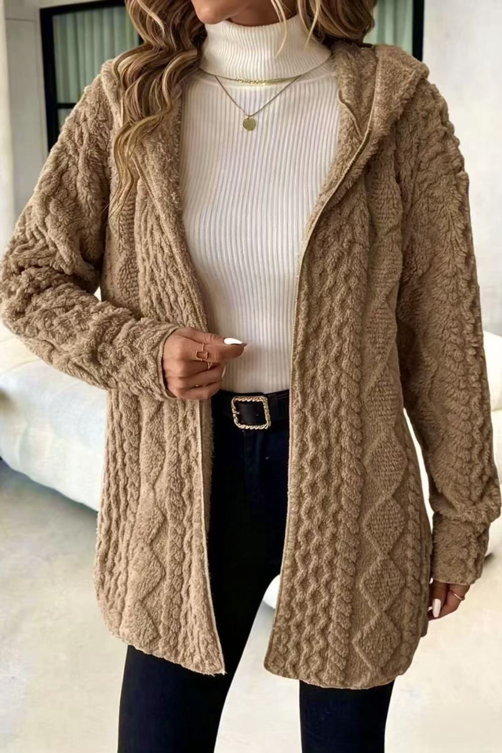 Fable | Tummy Coverage Long Sleeve Hooded Coat