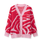 Iviana | Textured Zebra-Print Cardigan