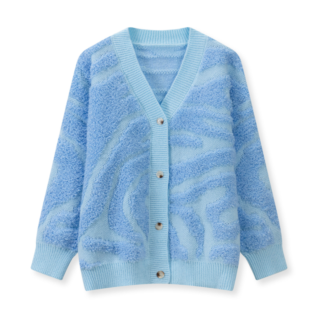 Iviana | Textured Zebra-Print Cardigan