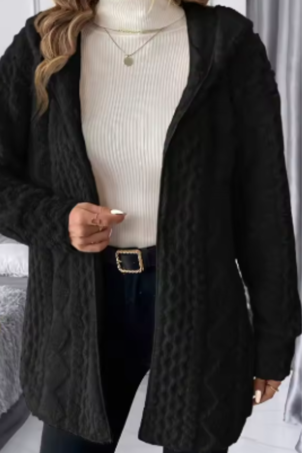 Fable | Tummy Coverage Long Sleeve Hooded Coat