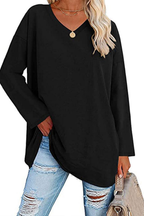 Livia|Relaxed V-Neck Knit Top