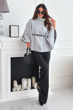 Isolde Faux Wool Belted Cape Coat