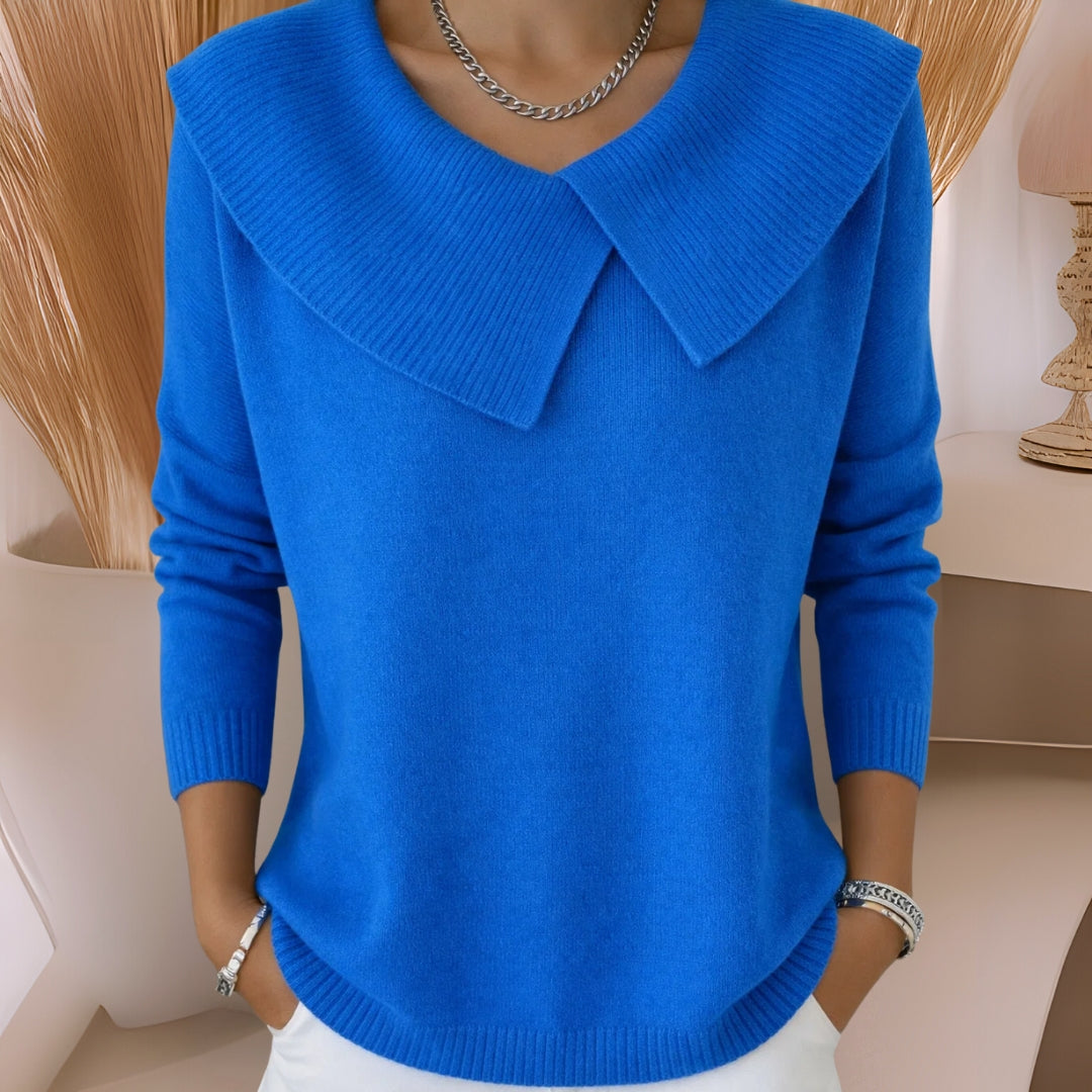 Jennifer | Knit Sweater with Soft Collar