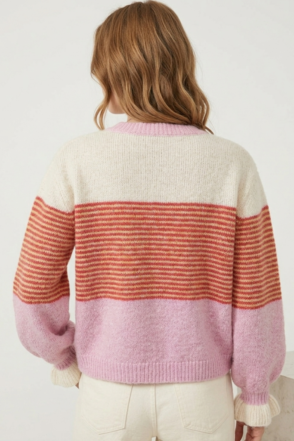 Marlowe | Striped Batwing Button Cardigan