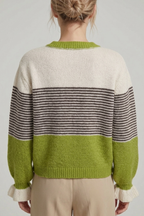 Marlowe | Striped Batwing Button Cardigan
