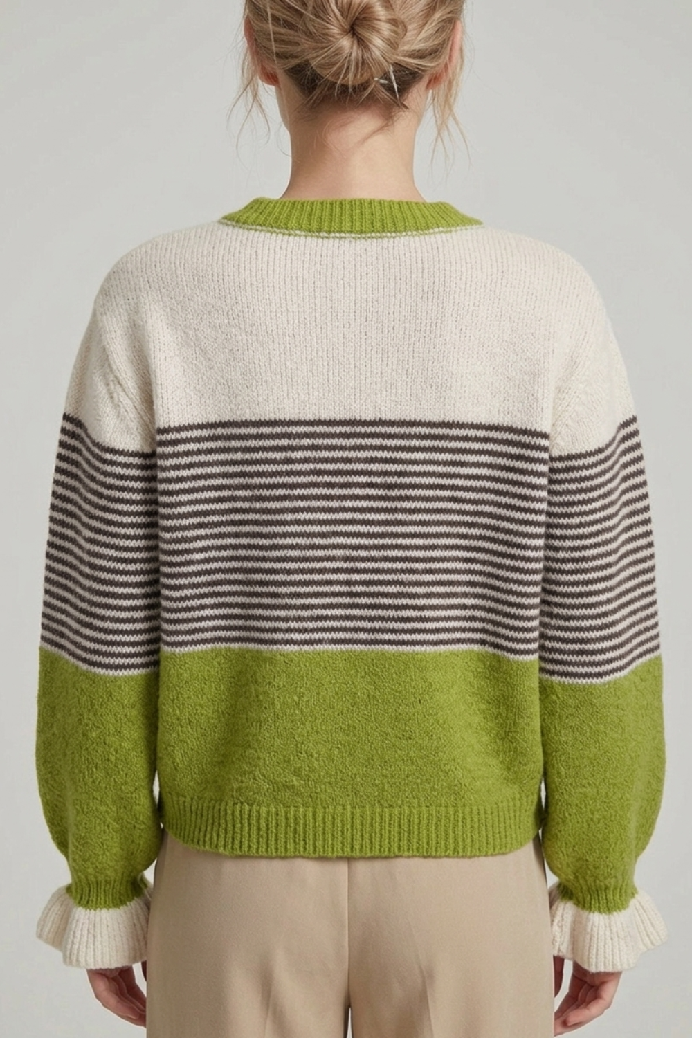 Marlowe | Striped Batwing Button Cardigan