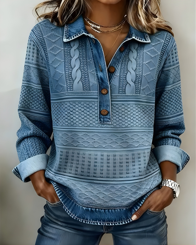 Rowan -  Half-Button Collared Sweatshirt