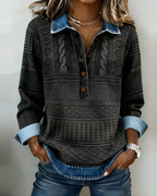 Rowan -  Half-Button Collared Sweatshirt