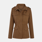 Charlotte -  Cargo Jacket with Multi Pocket Drawstring Waist