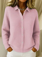 Camille| Textured Knit Button-Up Cardigan