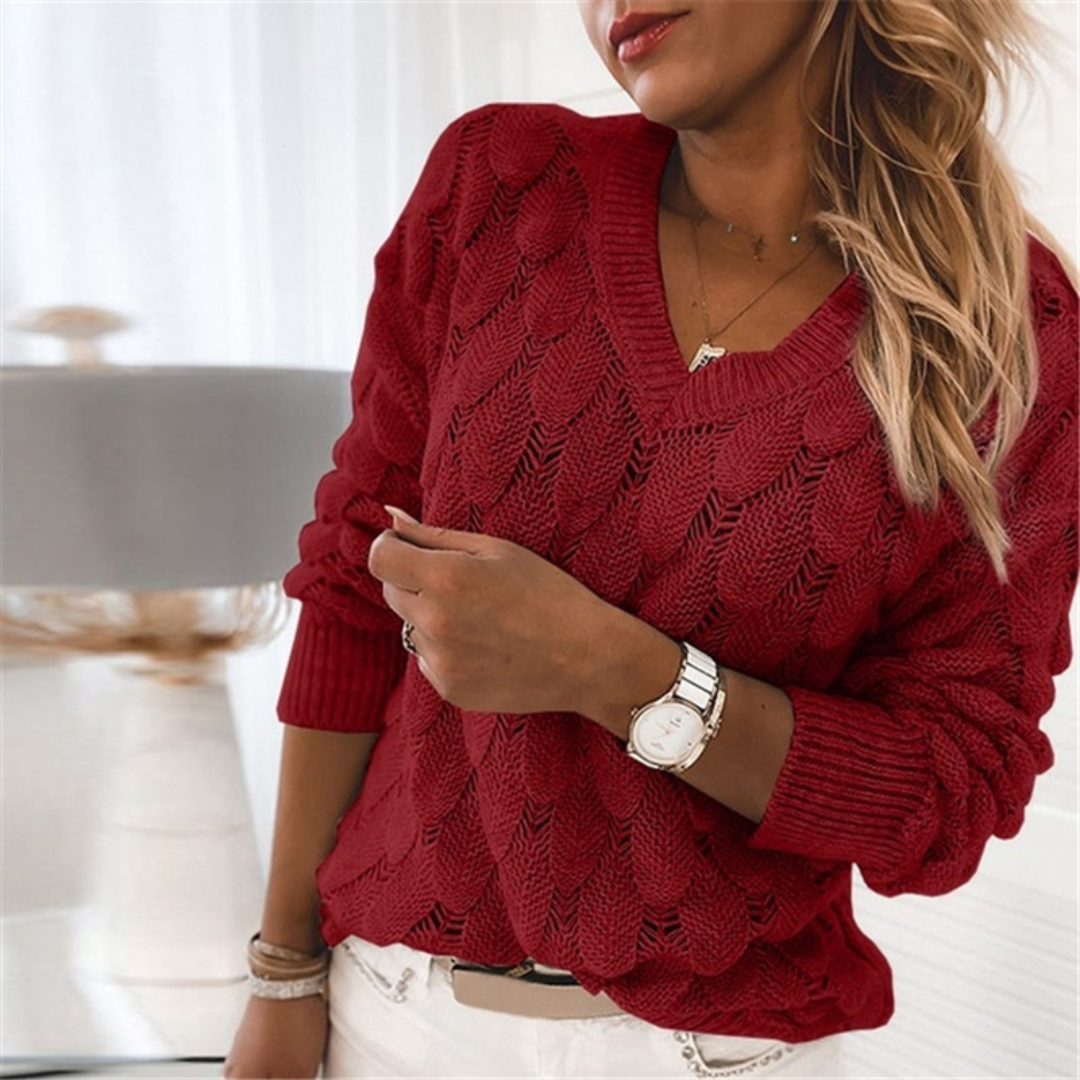Kendra | knitted feather sweater