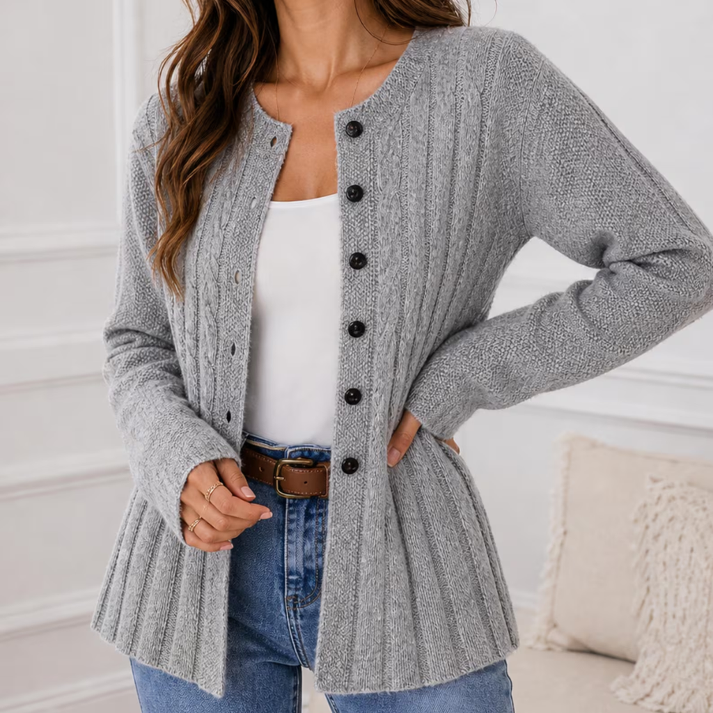 Noï | Cozy Cable-Knit Cardigan