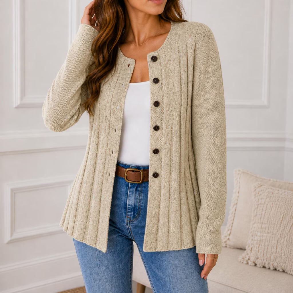Noï | Cozy Cable-Knit Cardigan