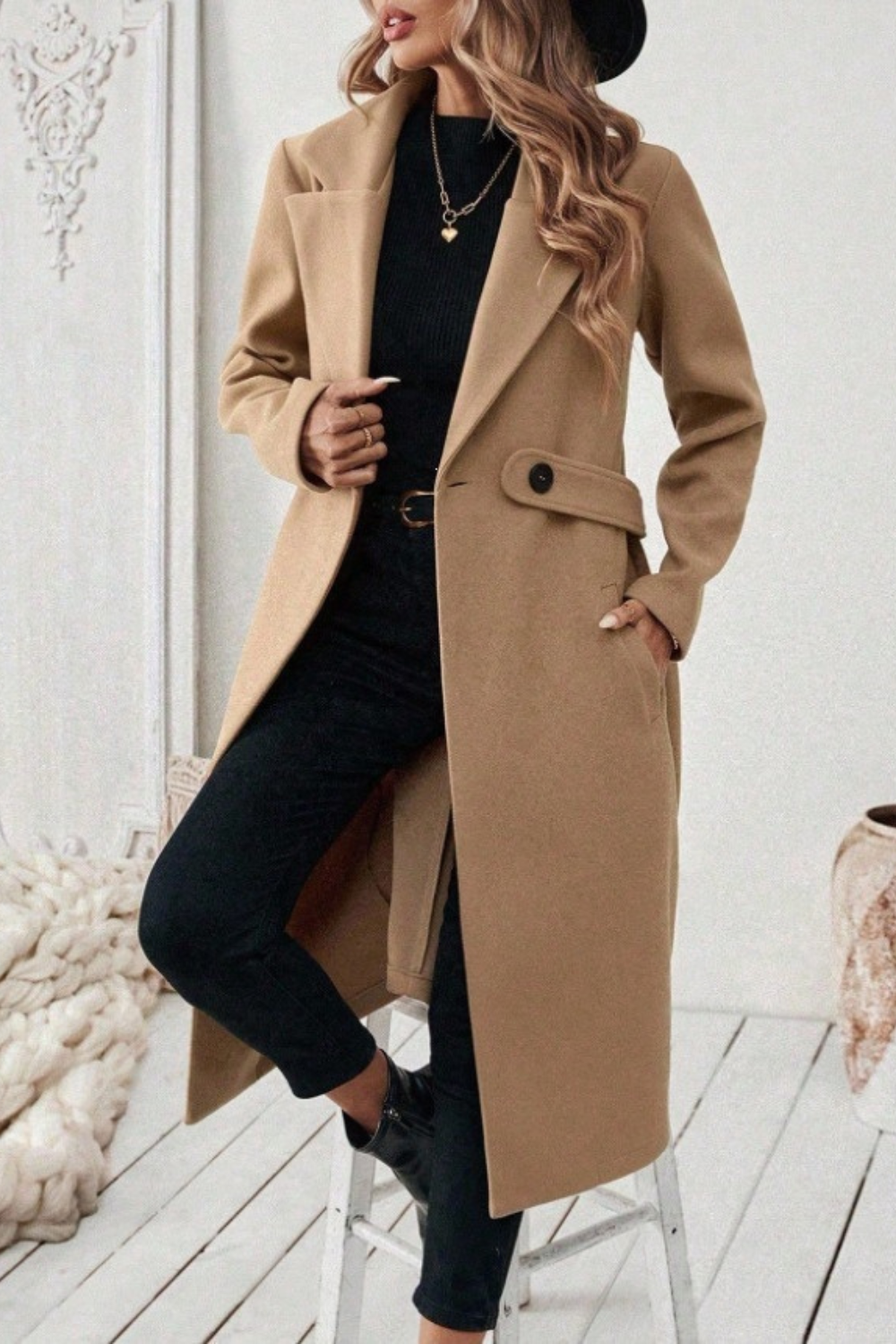 Odalys | Slim Fit Wool-Blend Coat