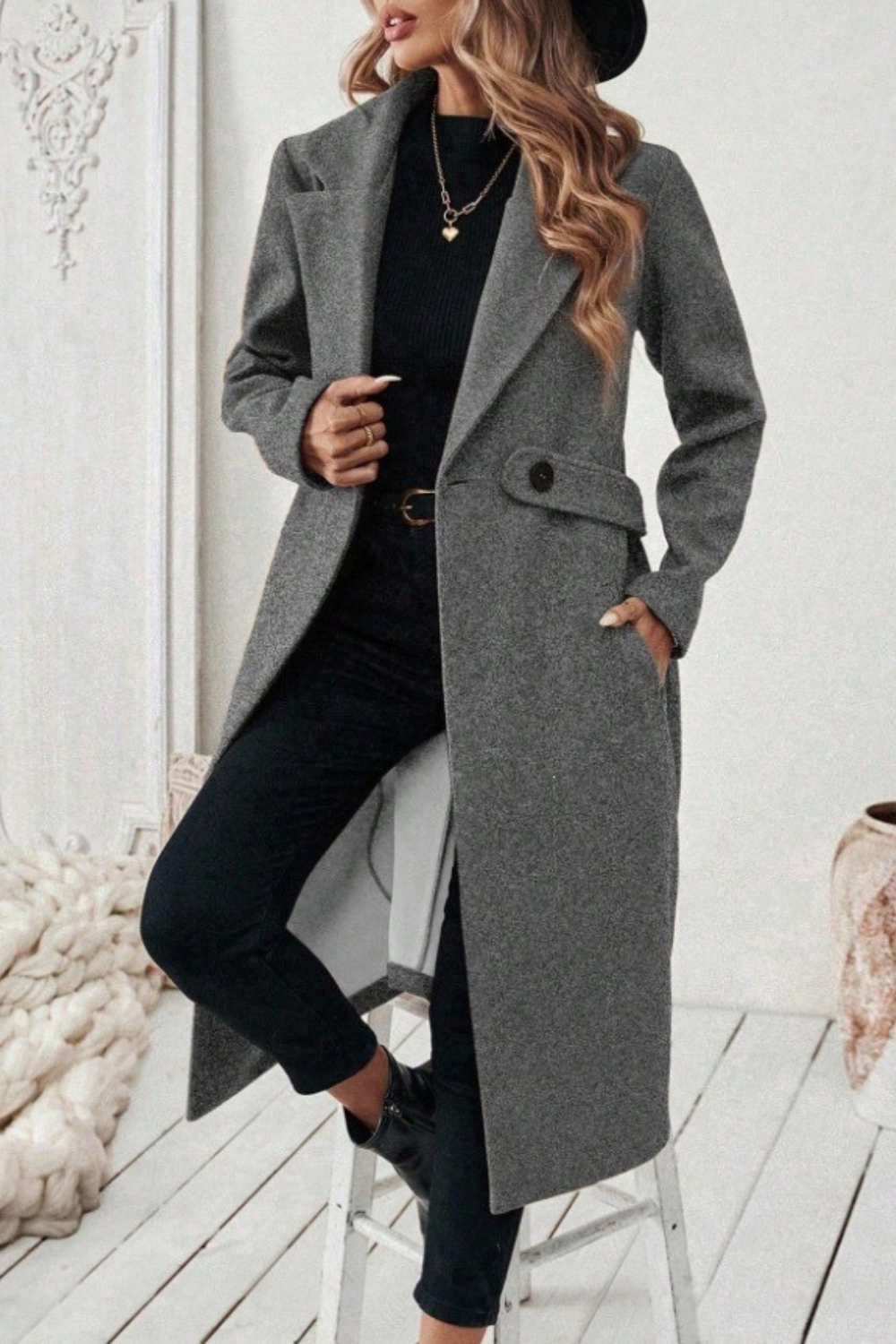 Odalys | Slim Fit Wool-Blend Coat