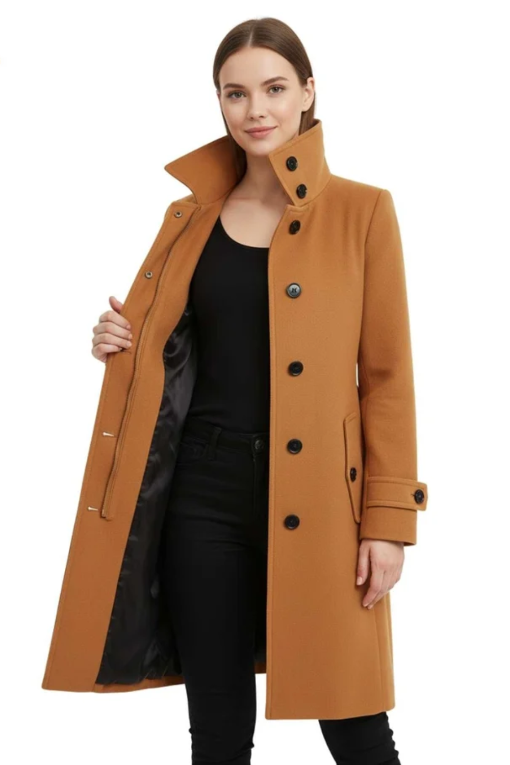 Roza | Slim-Fit Wool Blend Coat
