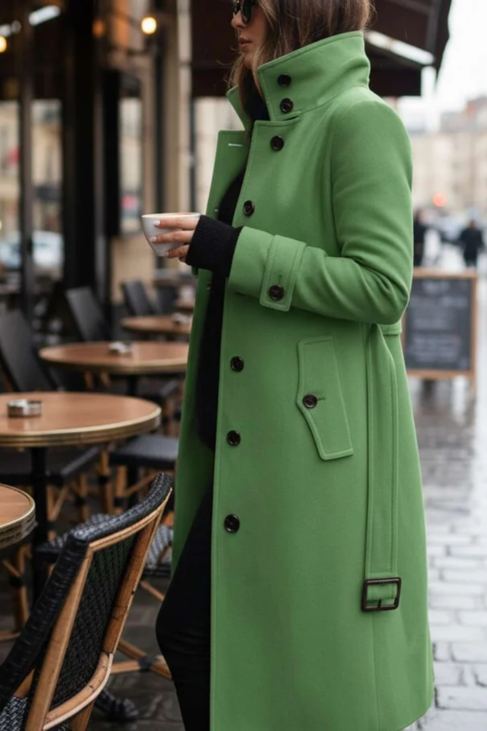 Roza | Slim-Fit Wool Blend Coat
