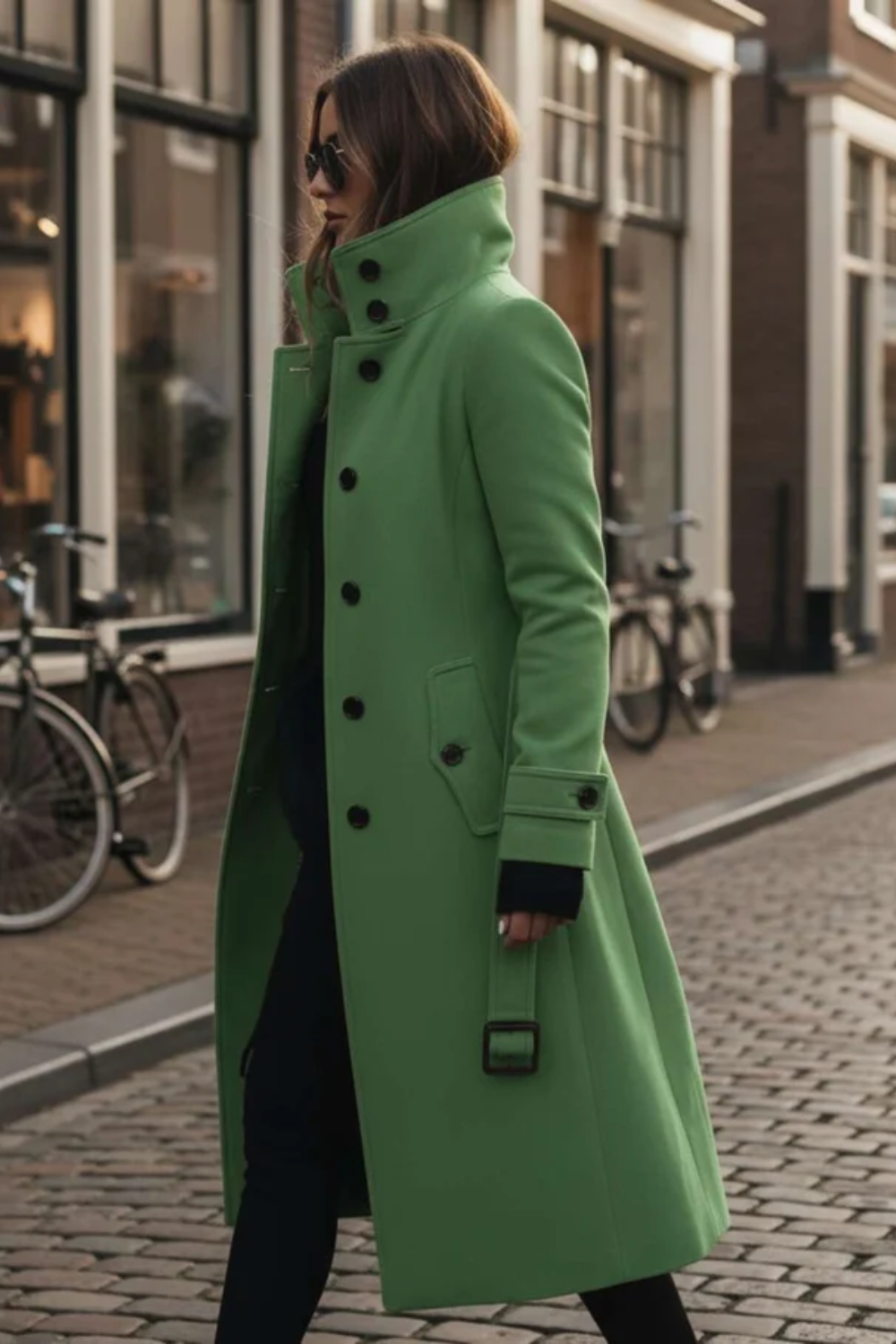 Roza | Slim-Fit Wool Blend Coat