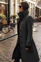 Roza | Slim-Fit Wool Blend Coat