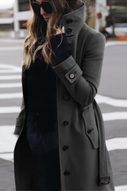 Roza | Slim-Fit Wool Blend Coat