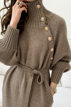 Marchesa Turtleneck Knit Dress