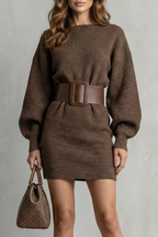 Adaline | Belted Sweater Dress