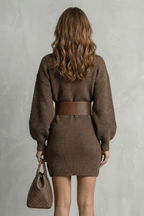 Adaline | Belted Sweater Dress