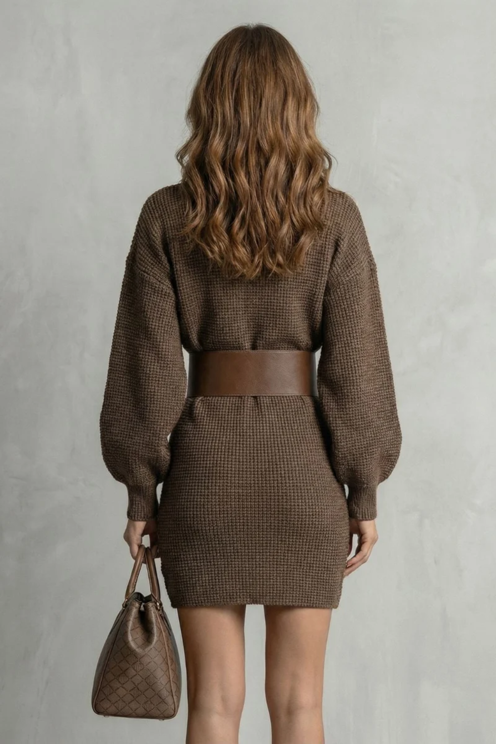 Adaline | Belted Sweater Dress