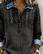 Rowan -  Half-Button Collared Sweatshirt
