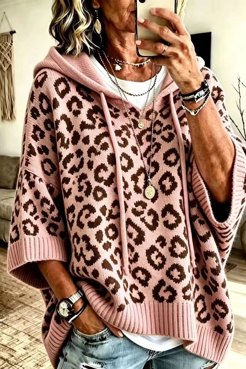 Rosalind | Hooded leopard Sweater