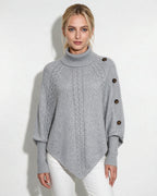 Brynn | Cable-Knit Poncho Sweater