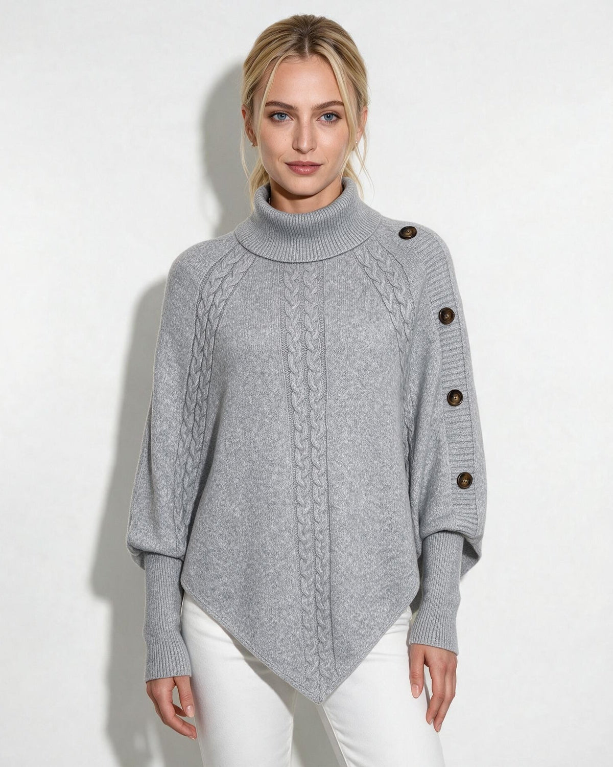Brynn | Cable-Knit Poncho Sweater