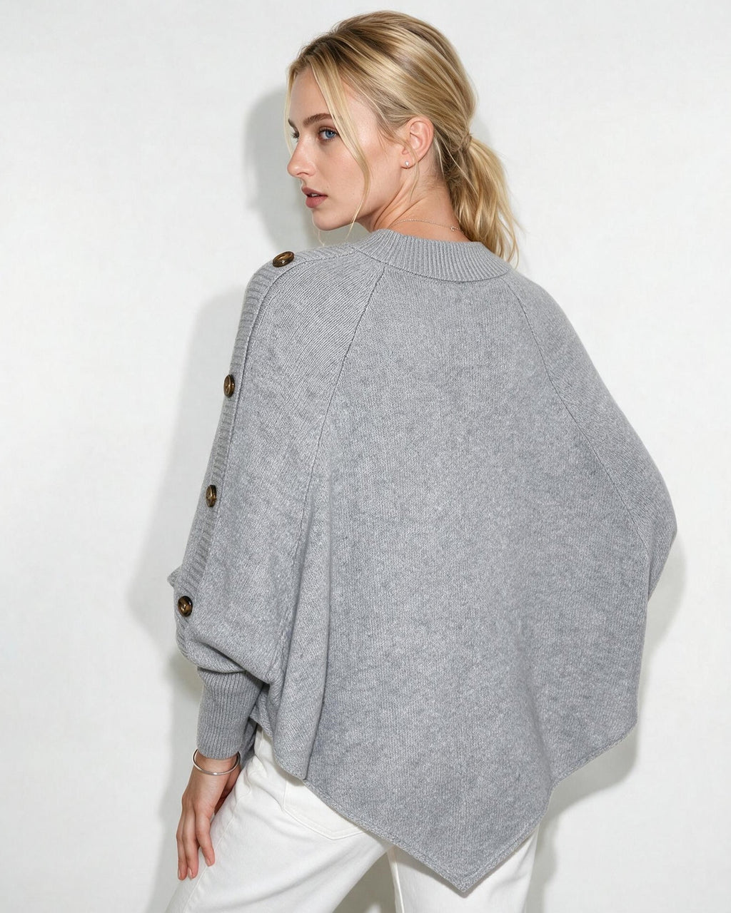 Brynn | Cable-Knit Poncho Sweater