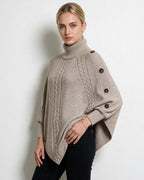 Brynn | Cable-Knit Poncho Sweater