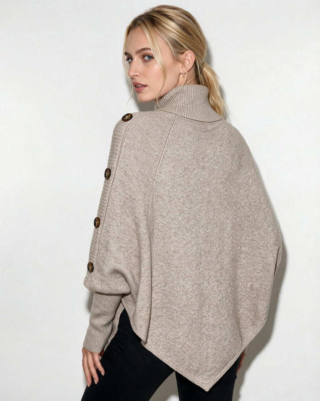 Brynn | Cable-Knit Poncho Sweater