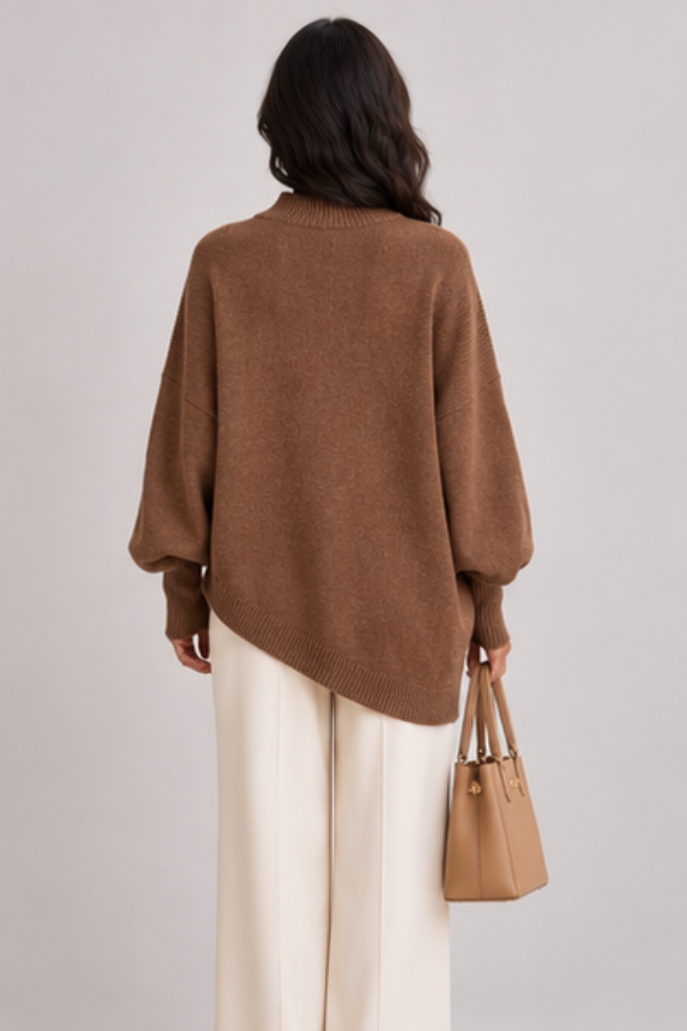 Marisse |  Button Turtleneck Sweater