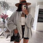 Thalia | Relaxed Puff-Sleeve Knit Cardigan