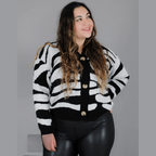 Iviana | Textured Zebra-Print Cardigan
