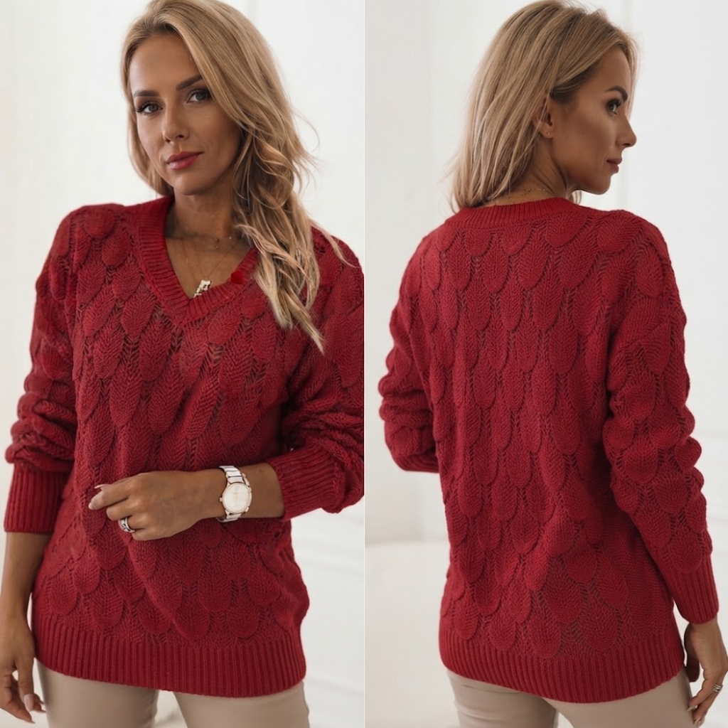 Kendra | knitted feather sweater