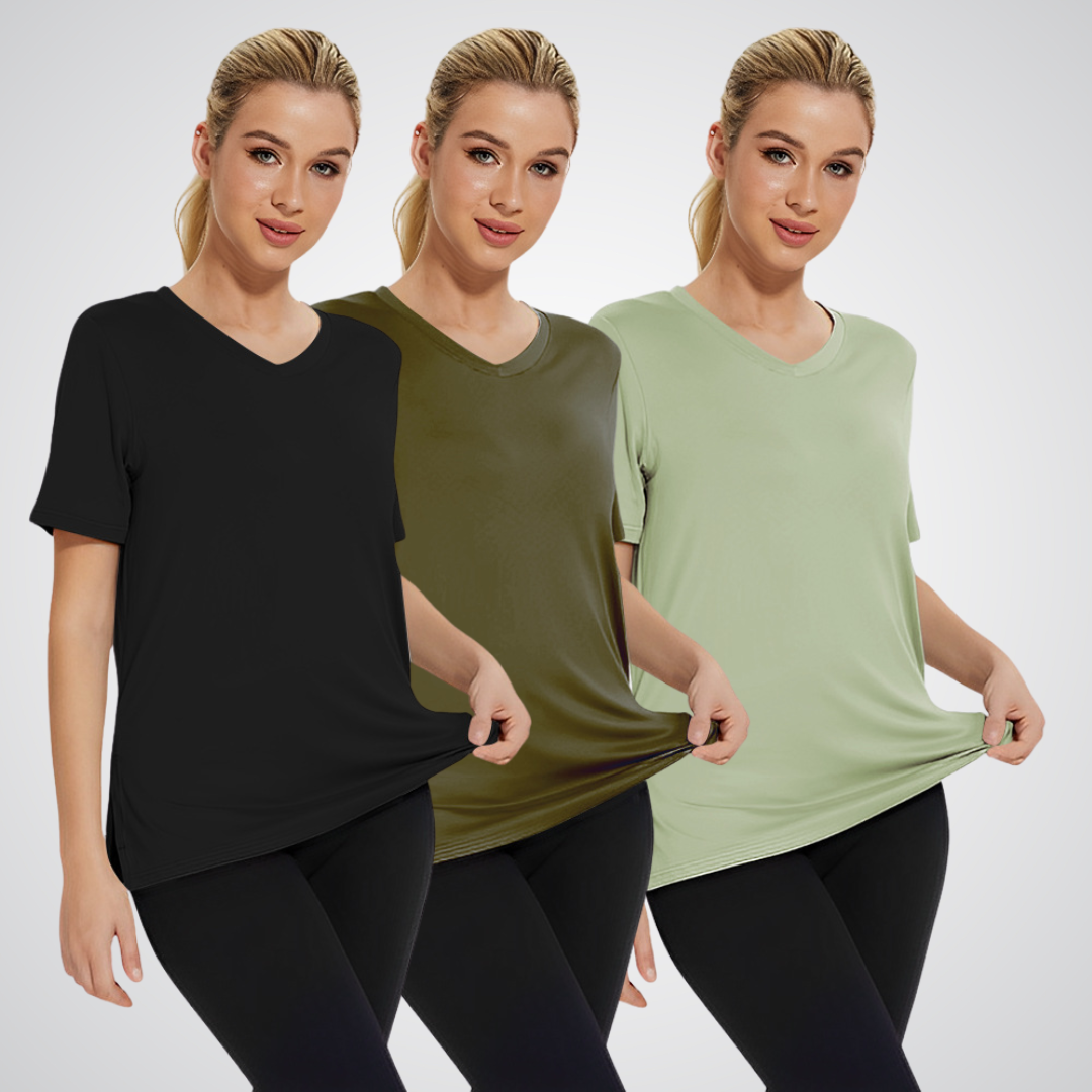 Selena | Relaxed V-Neck Tee, Pack of 3