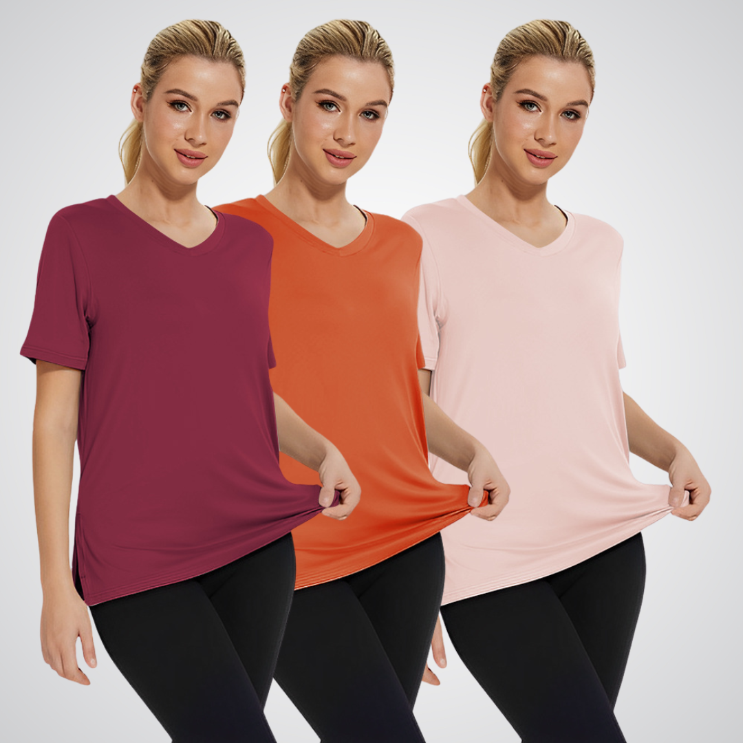 Selena | Relaxed V-Neck Tee, Pack of 3