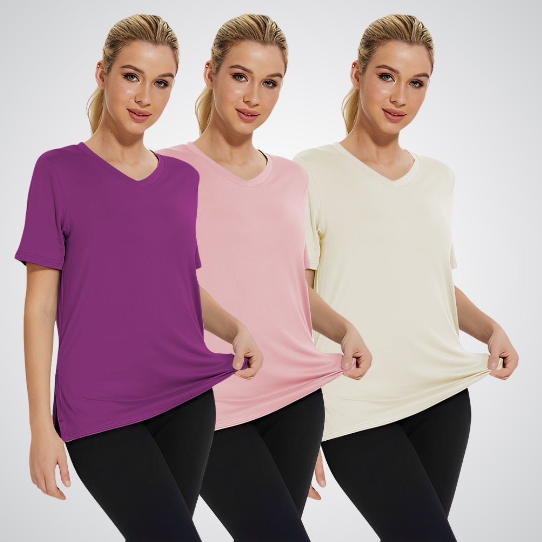 Selena | Relaxed V-Neck Tee, Pack of 3