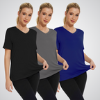 Selena | Relaxed V-Neck Tee, Pack of 3