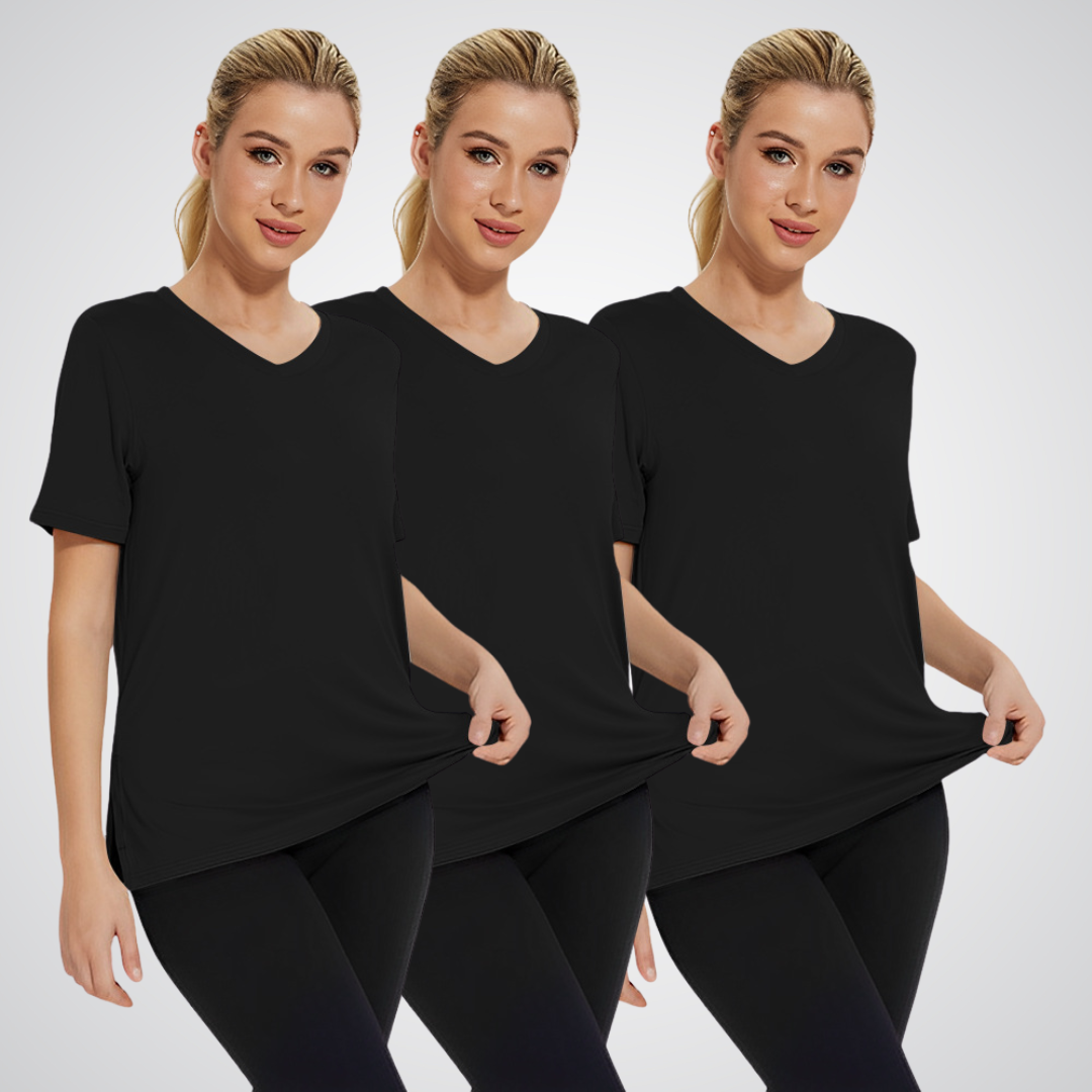 Selena | Relaxed V-Neck Tee, Pack of 3