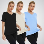 Selena | Relaxed V-Neck Tee, Pack of 3