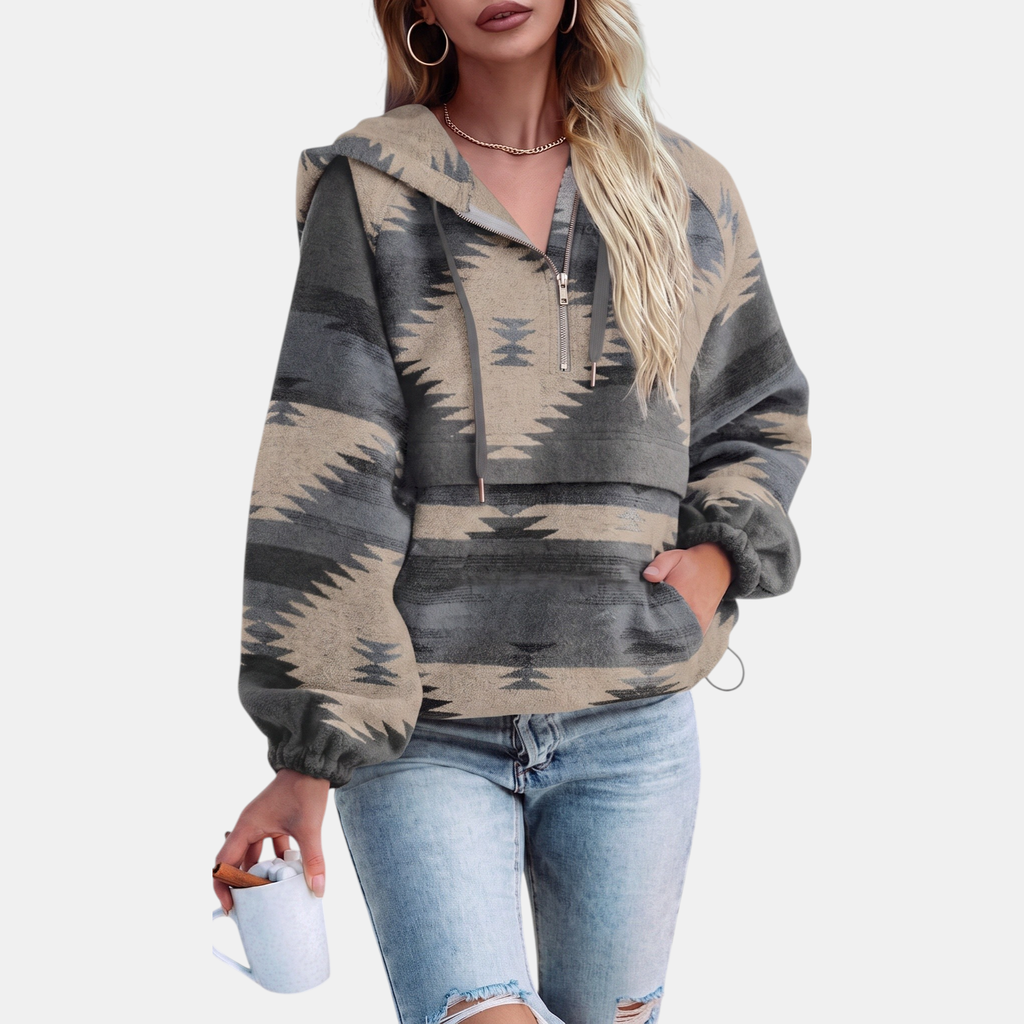 Elza | Oversized Quarter Zip Hoodie