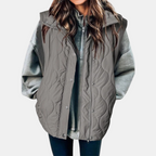 Women's Puffer Vest Quilted Zip Up Snap Button Sleeveless Coat