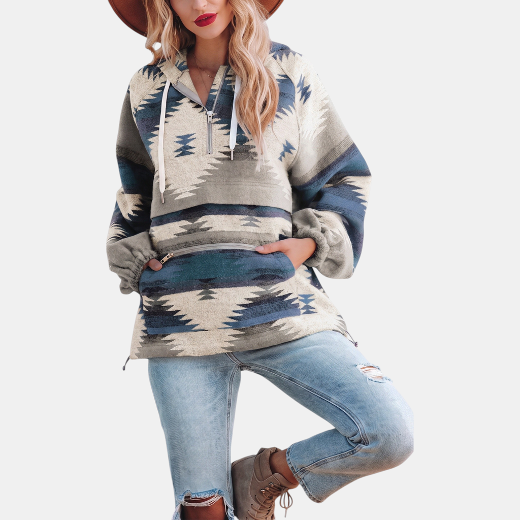 Elza | Oversized Quarter Zip Hoodie