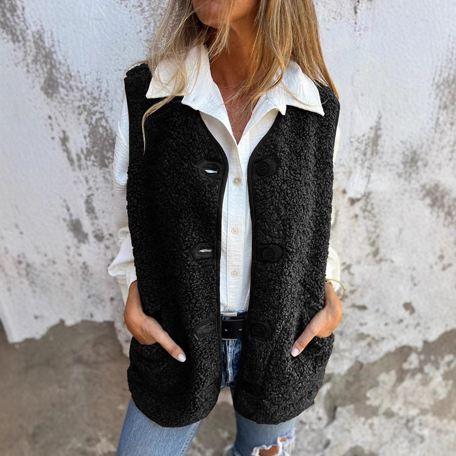 Sahsa | cozy button vest