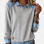 Gloria | Contrast-Panel Pullover
